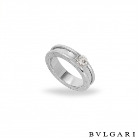 Bvlgari White Gold Diamond B.Zero1 Ring 0.35ct F/IF